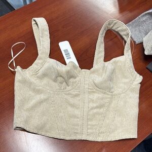 Olia corduroy crop top M // 041122